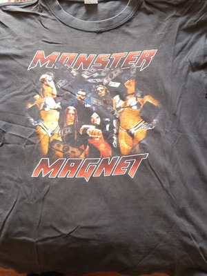 Monster Magnet Powertrip era tour t-shirt, black and grey, size L