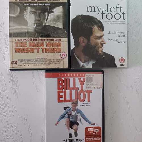 My Left Foot, The Man Who Wasn't There & Billy Elliott DVDs like new, drama