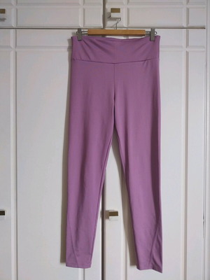 Sinsay pink leggings like new, long high-waisted with double-layered fabric