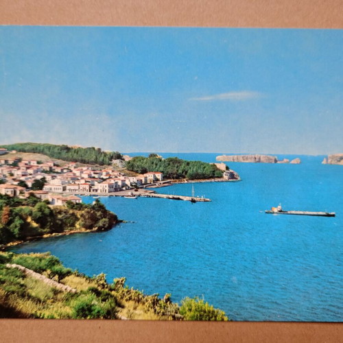 Postcard Pylos seaside view used, color