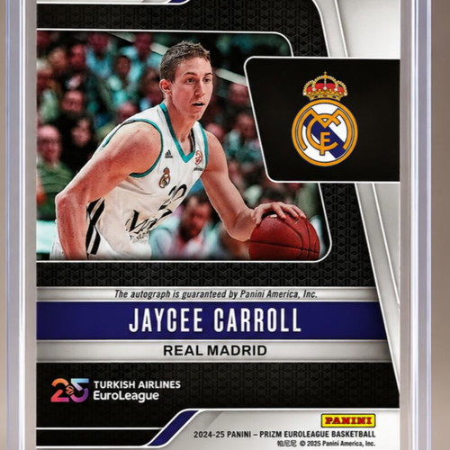 Jaycee Carroll 24-25 Euroleague Prizm autograph card