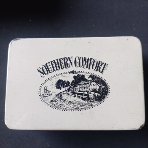 Southern Comfort playing cards new, sealed, metal box 1995