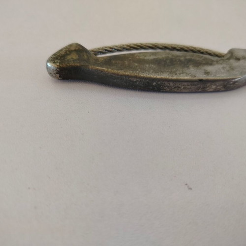 Vintage metal letter opener with unique handle