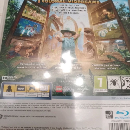 Jurassic World for PS3 like new, unscratched