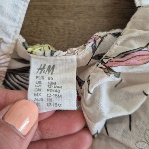 Floral tank top H&M with gift shirt 18-24 months like new