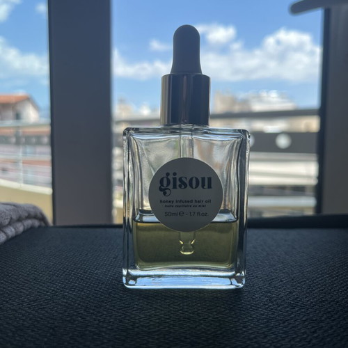 Gisou Honey Infused Hair Oil 50ml used, approx. 20ml left