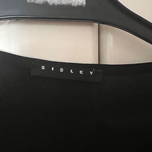 Sisley women's blouse with zipper like new, black, size M