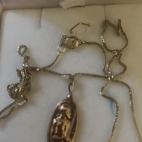 Gold 585 chain with 375 pendant