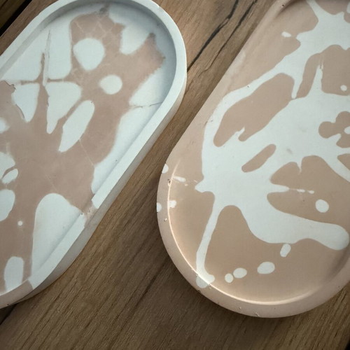 Oval decorative trays The Splash Set like new
