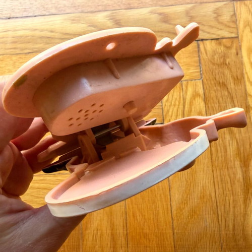 Retro piggy decoration with sound, used