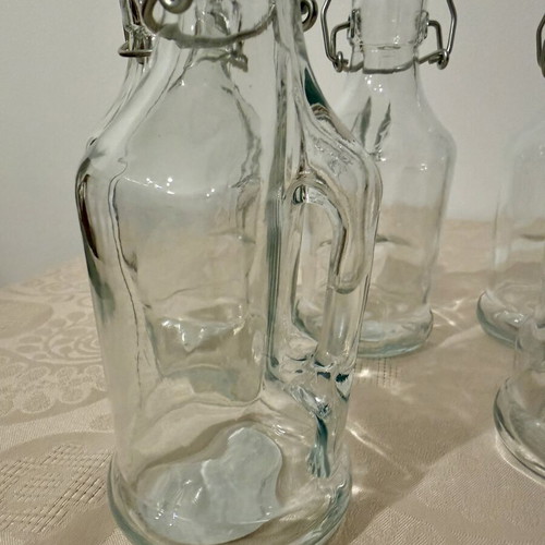 Glass bottles 200ml pack of 5, new