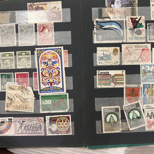 Stamp collection album with Greek and foreign stamps, 20th century