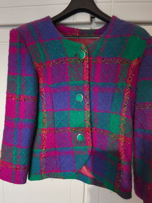 Wool women's jacket like new, multicolor, size medium