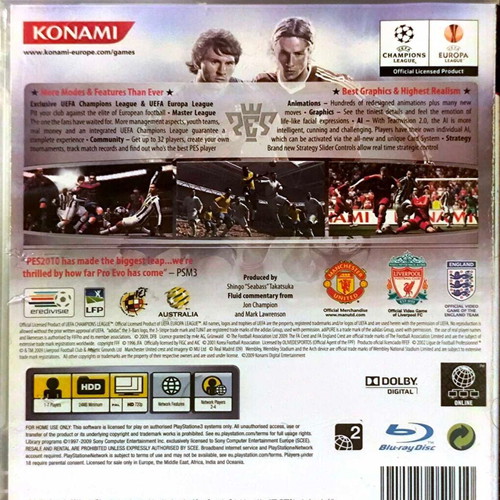 Pro Evolution Soccer 2010 παιχνίδι PS3 μεταχειρισμένο