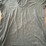 Zara T-shirt small grey V-neck
