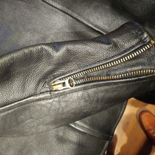 Jacket Leader Vainas leather, like new, black, thick material
