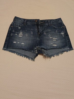 Stradivarius denim shorts like new, size S 36 8, blue