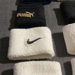 Sports wristbands and headband used, pack of 11 items