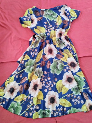 Wrap dress elastic with belt used, size M