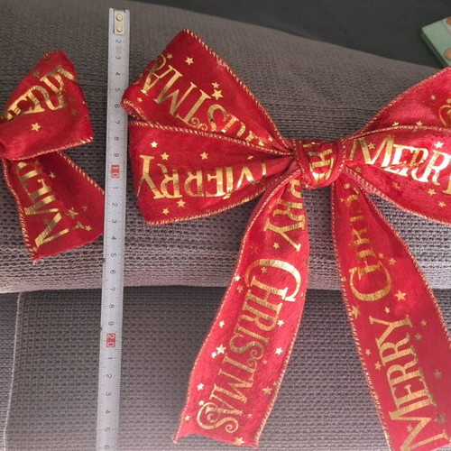Christmas bow velvet 25 cm new