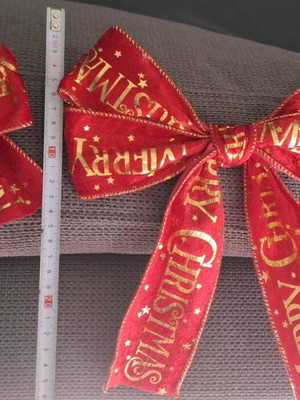 Christmas bow velvet 25 cm new