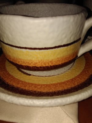 Handmade ceramic coffee cups unused