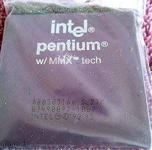 Intel Pentium MMX 166mhz CPU vintage retro pc part