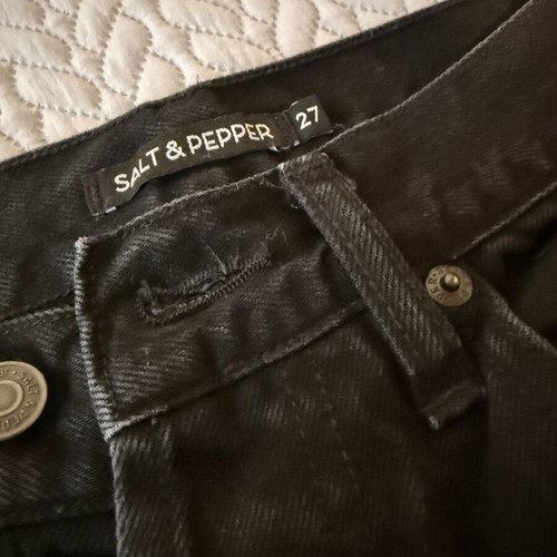 Salt & Pepper black denim bermuda shorts like new, size 27 (S)