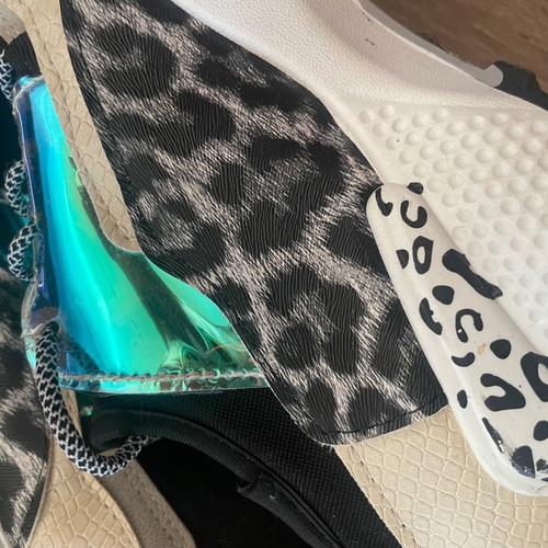 Women's sneakers No39 used with different colors and textures