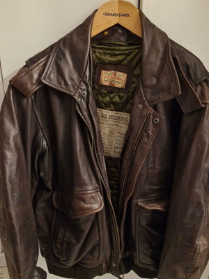 Redskins men's leather jacket vintage XL used, brown