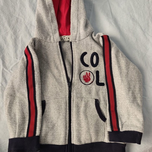 Hashtag for Boys baby tracksuit set 12M, grey and black