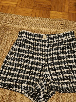 Zara checked mini shorts like new, high waist, XS