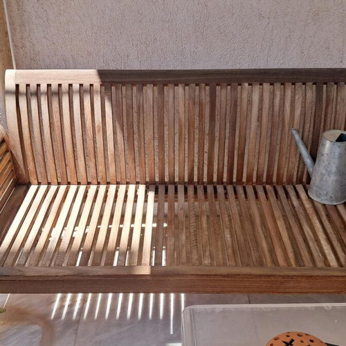 Wooden veranda sofa used, modern design