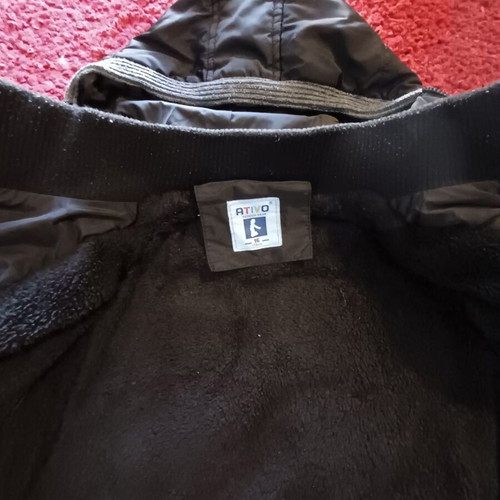 Puffer jacket black with gray details Ativo Fashion Wear like new
