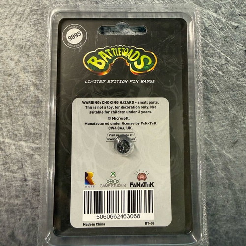 Battletoads Pin Badge new, limited edition FaNaTtik