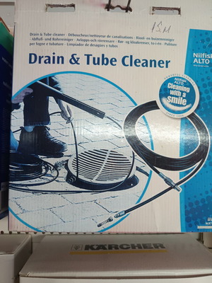 Drain and Tube Cleaning Kit, 15m high-pressure flexible hose