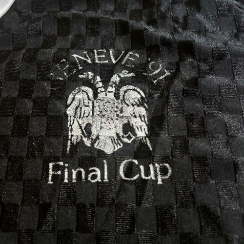 PAOK Thira 4 Jersey from 1991 Geneva Final Cup used, size Large