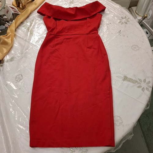 Zara midi dress red like new, size M -  16,00 - Vendora.cy