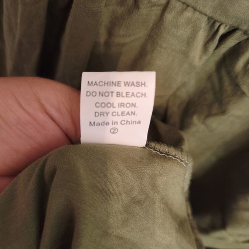 Shein cotton dress new, size XL, green with pockets
