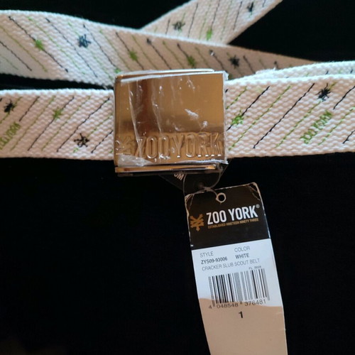 Zoo York belt new with tags, white, size 110