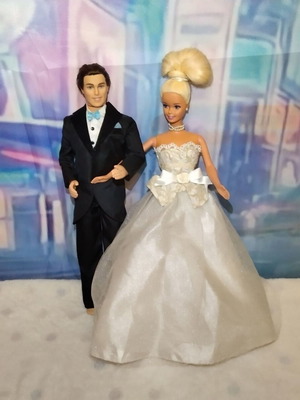 Wedding Day Barbie (1997) and Classic Groom Wedding Day Ken (1997) dolls