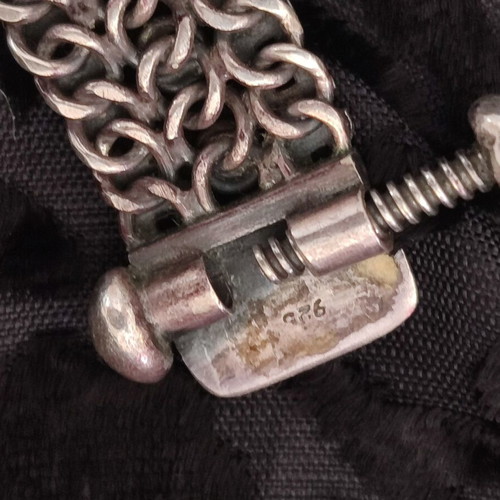 Vintage 925 Silver Bracelet with Screw Clasp, 41g, 18.5cm