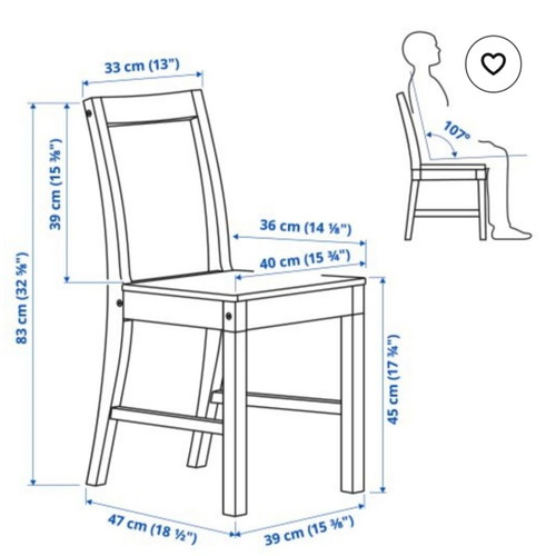 IKEA PINNTORP chair like new, minimal wooden design