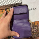 Furla leather wallet, purple