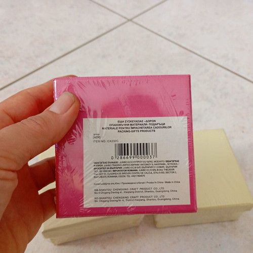 Colored packaging boxes new, set of 3, beige and fuchsia