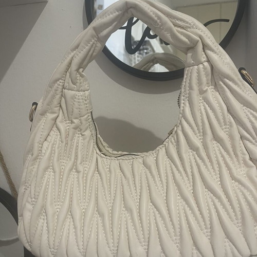 Miu Miu white quilted shoulder handbag like new