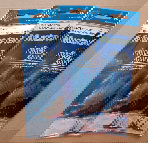 Αξεσουάρ για ψάρεμα, "MUSTAD, RING & SURF", 3 ίδιες συσκευασίες (κλειστές) με 3 κομμάτια μέσα.