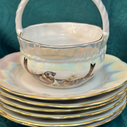 Soviet Birds Korosten Porcelain Set like new for 5 persons