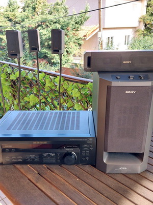 Sony STR-DE345 amplifier with Home Theater Speaker System SA-VE315 like new