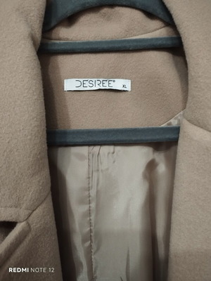 Desiree beige coat, warm lined